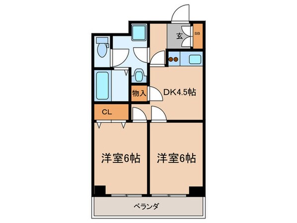 ジオナ天神橋の物件間取画像